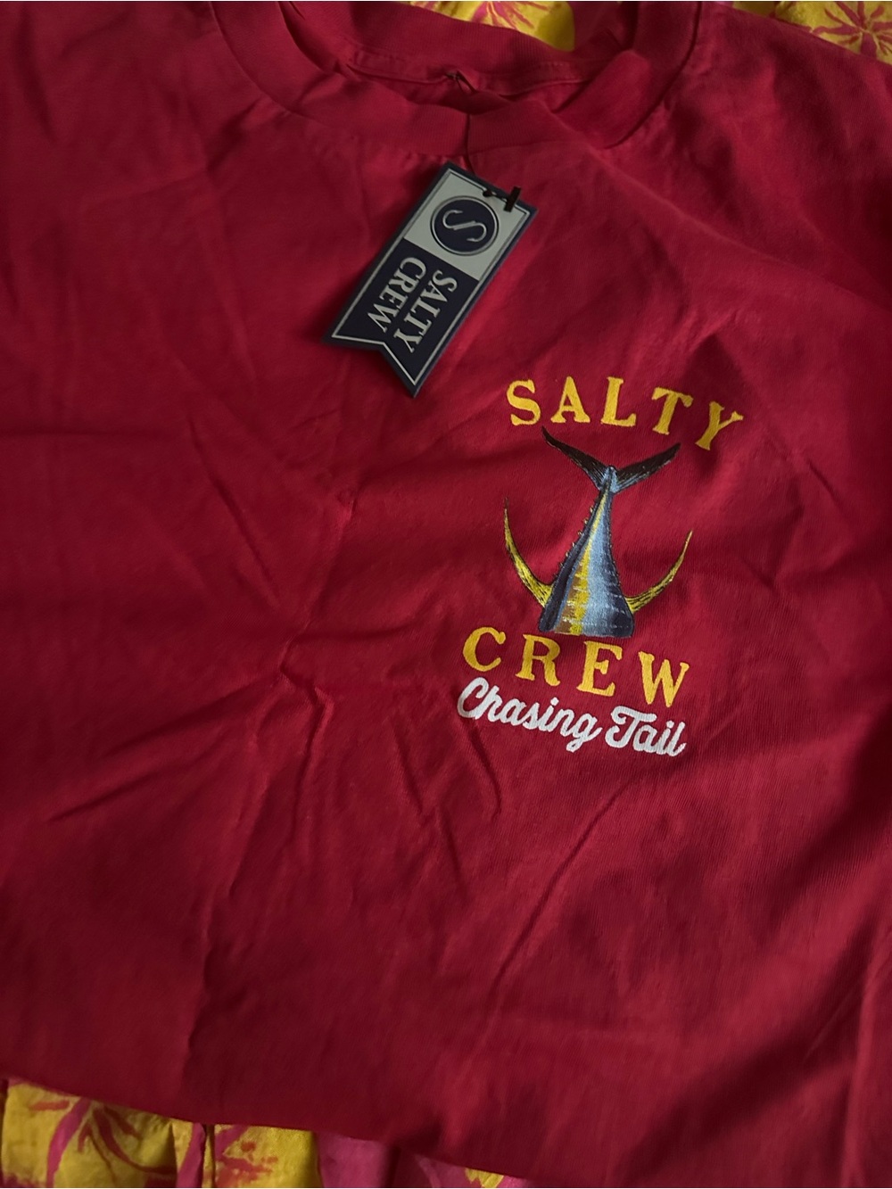 Salty Crew Red 'Chasing Tail' Graphic Short Sleeve Tee